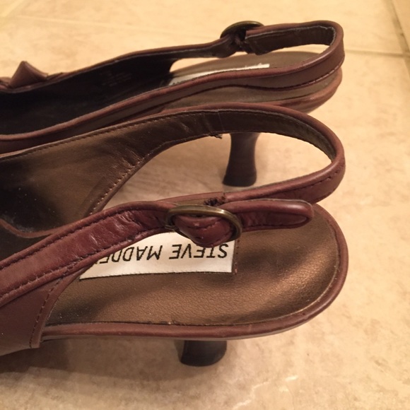 NWOT Steve Madden Brown Heels - Picture 5 of 6